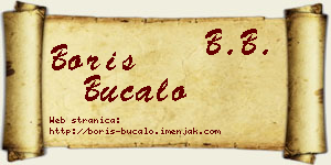 Boris Bucalo vizit kartica